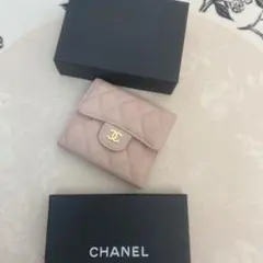 CHANEL マトラッセ コンパクトウォレット ベージュ 説明文必読