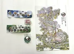 鬼滅の刃　映画特典第6弾　パンフレット&くら寿司猗窩座消しゴム、炭治郎缶バッジ