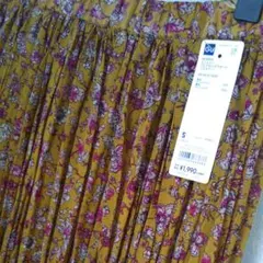 GU ワッシャーフレアロングスカート  新品未使用  S