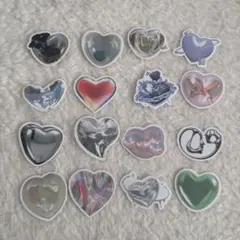 ハート型シール16枚セット