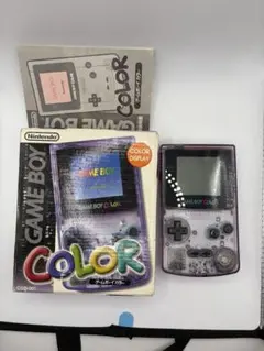 任天堂 ゲームボーイカラー クリアパープル 箱・説明書付き 動作良好