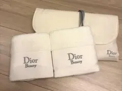 クリスチャンディオール ポーチ タオル2枚 Dior Beauty ノベルティ
