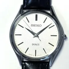 稼働 新品電池】SEIKO ドルチェ ヴィンテージ時計 さざ波文字盤