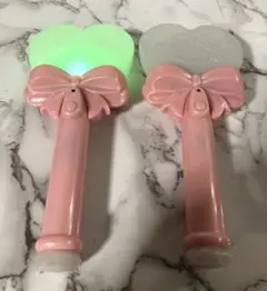 キティハート型リボン付きLEDライト2個セット　　538え