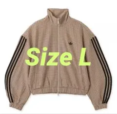 adidas チェック トラックトップ ベージュ Lサイズのサムネイル