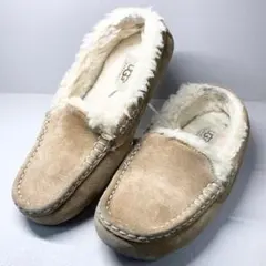 【かわいい】アグ　ローファー　22センチ　ベージュ　スエード
