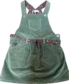 グリーン コーデュロイ ジャンバースカート