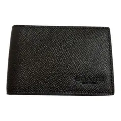 新品未使用！COACH ブラック レザー カードケース