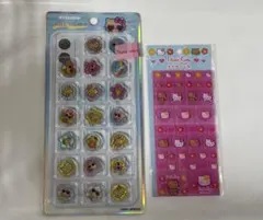 サンリオ　ハローキティ　日焼けキティ　おはじきシール　タイルシール