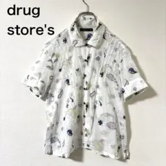 drug store's 半袖ブラウス　レディースシャツ総柄 ロゴ入りペイズリーのサムネイル