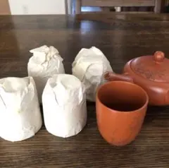 常滑焼 朱泥 急須 湯飲み 5客 セット　新春梅