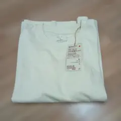 MUJI クルーネックワイド半袖Tシャツ L クリーム