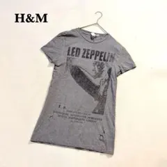 H&M ディバイデッド ダメージ半袖Tシャツ グレー S コットン レーヨン