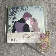 一番くじ ディズニープリンセス　F賞 キャンバスボード、H賞 チャーム オーロラ