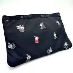 LeSportsac ムーミン コラボ 限定 希少 ポーチ ブラックのサムネイル