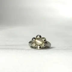 KENZO ケンゾー　シルバーリング　925 花　ムーンストーン　ヴィンテージのサムネイル