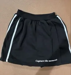 キッズ　女の子　150 ショートパンツ　キュロット 黒　ブラック