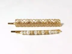 ゴールド ヘアピン2個セット