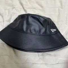 NEW ERA ブラック バケットハット M/L レザー