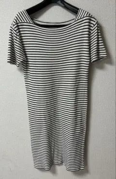 moussy ボーダー 半袖ワンピース