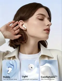 LAN XUN ミニイヤホン ワイヤレス 充電ケース付き