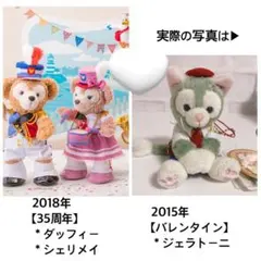 ダッフィー シェリーメイ ジェラトーニ ぬいぐるみバッジ