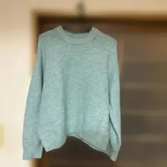 GU 長袖ニット ライトブルー