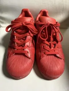 レア！adidas superstarレッドカラースニーカー