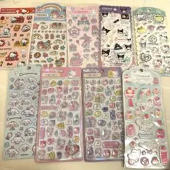 【海外正規品】サンリオ 立体シールセット キティ クロミ シナモン マイメロ