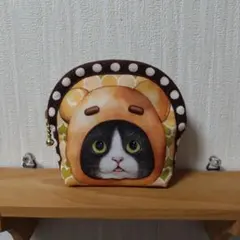 ★パン猫★こぐまパン★ハンドメイドポーチ★コヤンイサムチョン★パンねこ★猫柄★