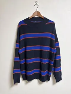 SHIPS 美品！ネイビー 赤 青 ストライプ ニット