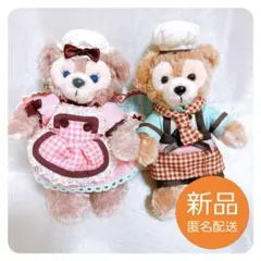 【お顔厳選】　ダッフィー　シェリーメイ　ぬいぐるみバッジ　バレンタイン　ぬいば