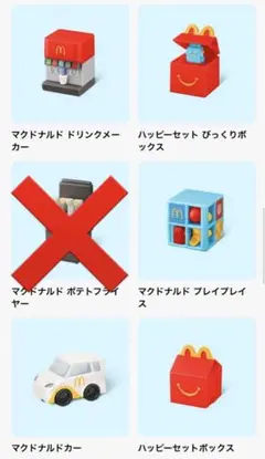 マクドナルドハッピーセット　ミニチュアマクドナルド第2弾　5種セット