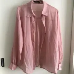 シアーシャツ　ピンク　Mサイズ