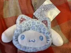 【タグ折れ】サンリオ ギャルネコ フェイス形ポーチ シナモロール