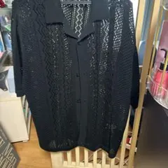 GU ウォッシャブルメッシュニットシャツ