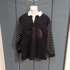 ま*ー様 THE NORTH FACE ストライプ長袖ポロシャツ L