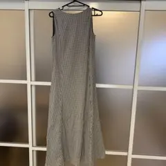 ミラオーウェン　ノースリーブロングワンピース ギンガムチェック
