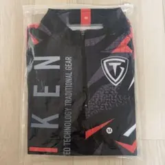 TSURIKENハーフジップ 長袖 Tシャツ ブラック オレンジレッド　Mのサムネイル