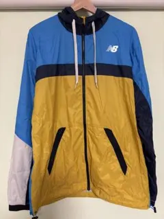 【古着】ニューバランス ナイロンジャケット XL マルチカラー バックロゴのサムネイル