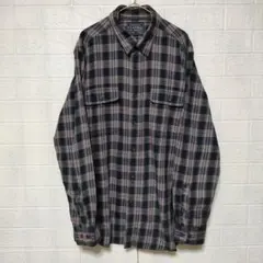 UNIQLO ユニクロ (XL)　フランネル チェックシャツ　大きいサイズのサムネイル