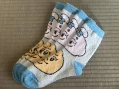 んぽちゃむ きみまろ もこもこソックス 2足セット 23-25センチ ブルー
