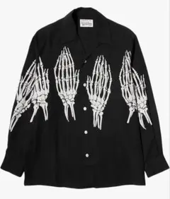 WACKO MARIA SKELETON 長袖シャツ ブラックのサムネイル