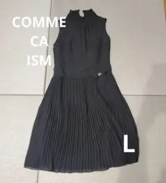 COMME CA ISM ノースリーブワンピース L ブラック
