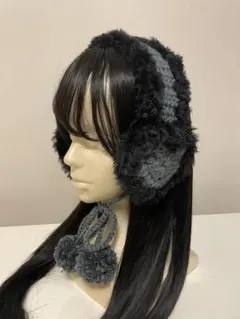 美品】シャネル イヤーマフ ラパンファー ツイード カメリア ココ