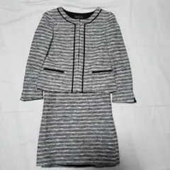 INDIVI　ノーカラージャケット　スカート