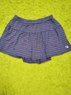 テニスウェア処分市⑤FILA ストライプ ハーフパンツ ネイビー