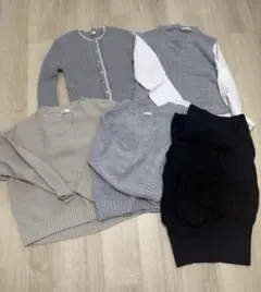 ニット、セーター5点(新品含む)