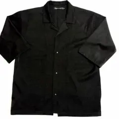 【値下げ】Black by vanquish 半袖オープンシャツ M 黒のサムネイル