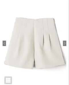 ハイウエストタックショートパンツ アイボリー[at1647]